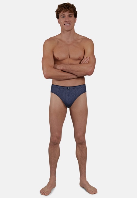 CECEBA Herren Slip blau bedruckt 2er Pack