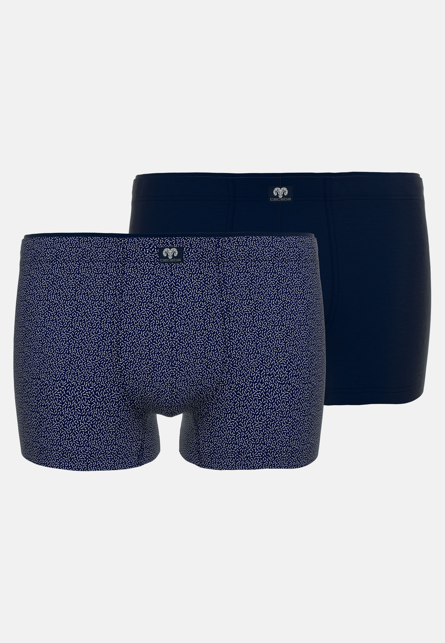 CECEBA Herren Pants blau uni 2er Pack