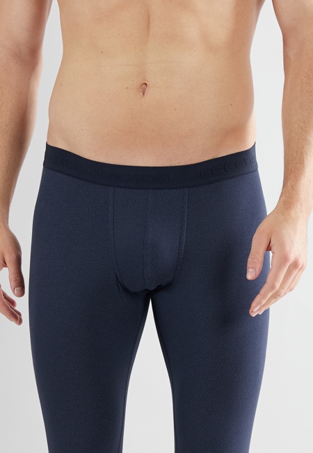 CECEBA Herren lange Unterhose blau uni
