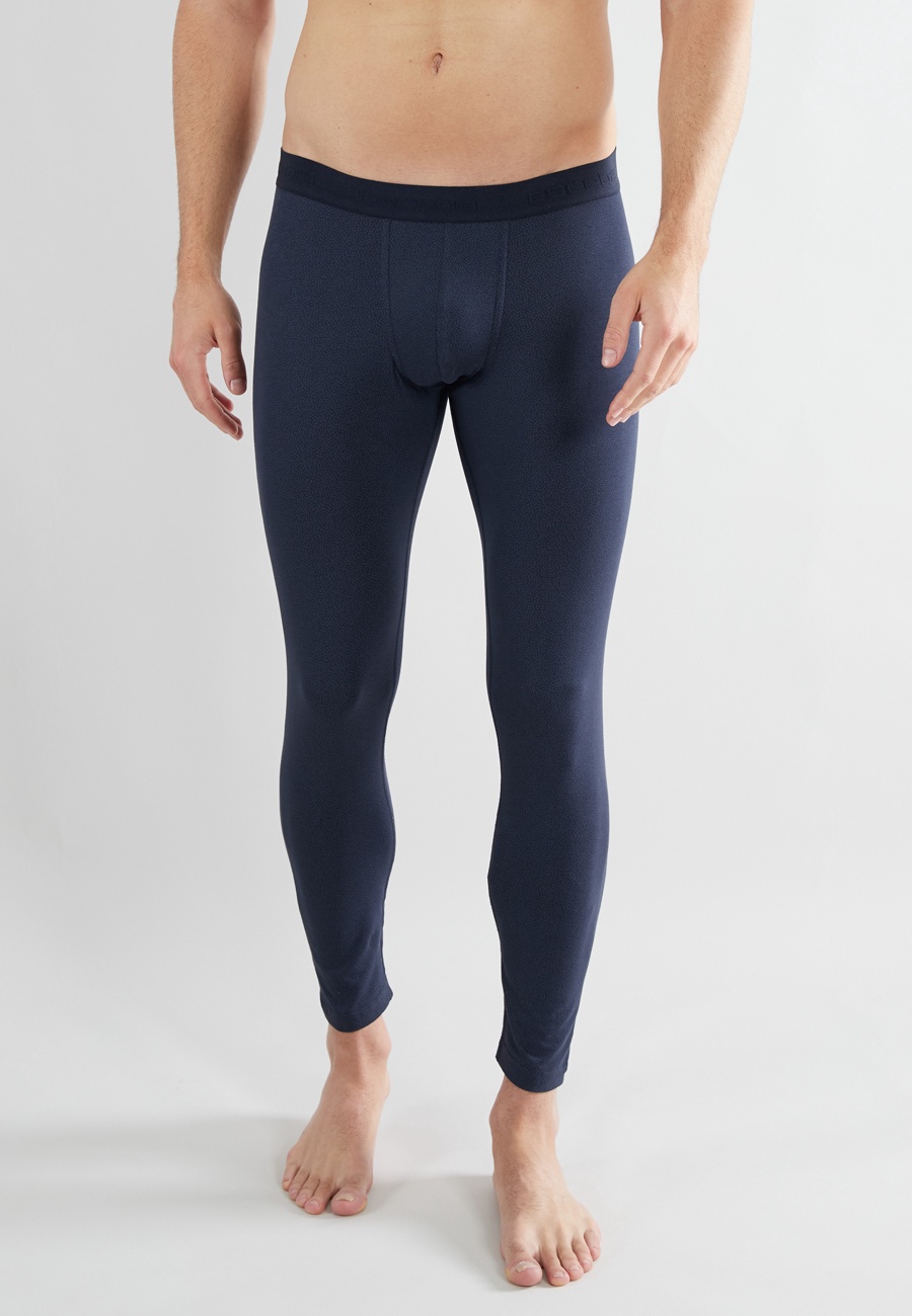 CECEBA Herren lange Unterhose blau uni