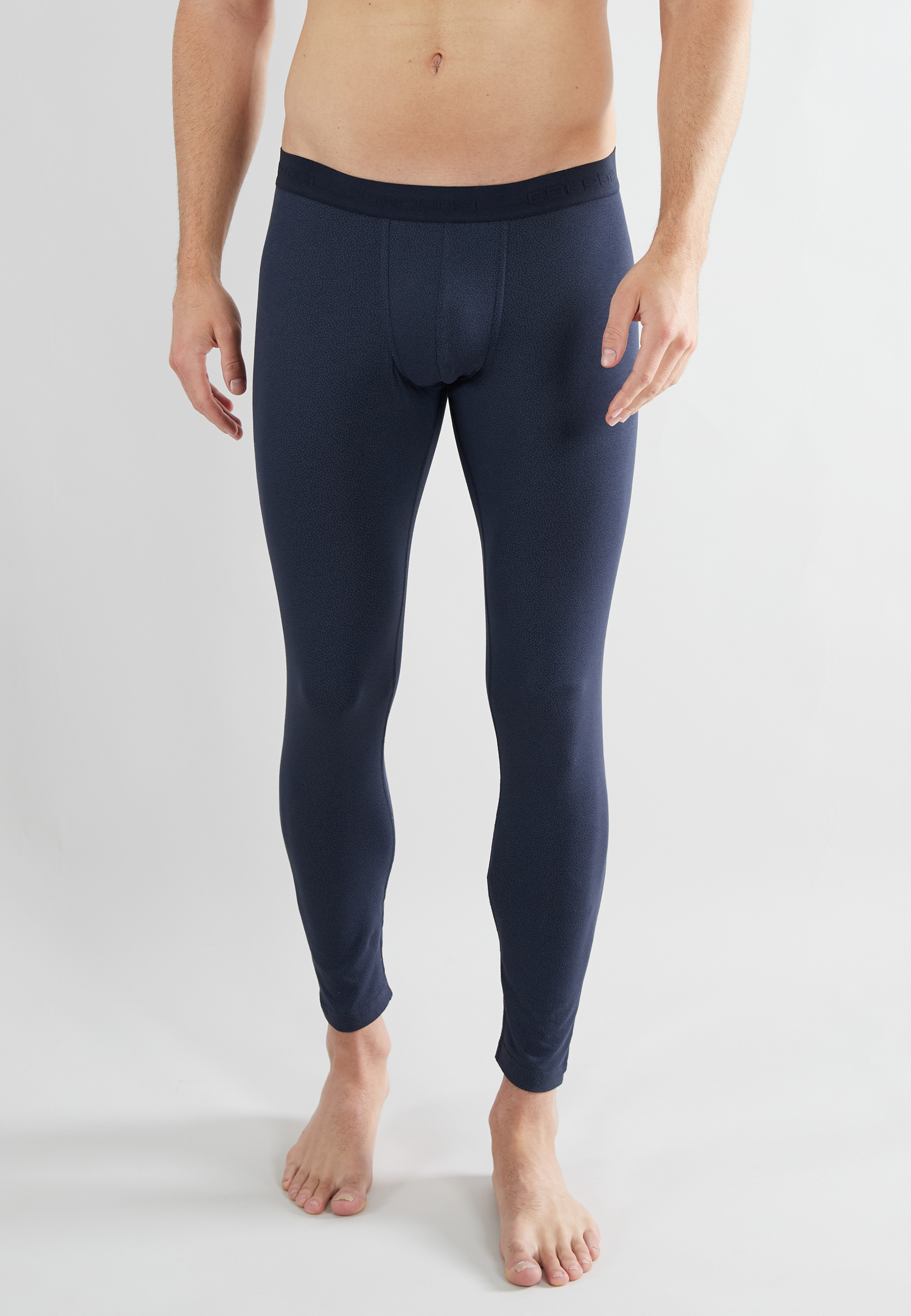 CECEBA Herren lange Unterhose blau uni