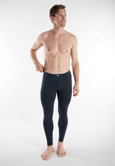 CECEBA Herren lange Unterhose blau quergestreift