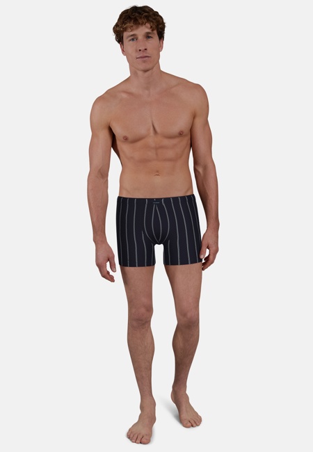 CECEBA Herren Long-Pants blau längsgestreift 2er Pack