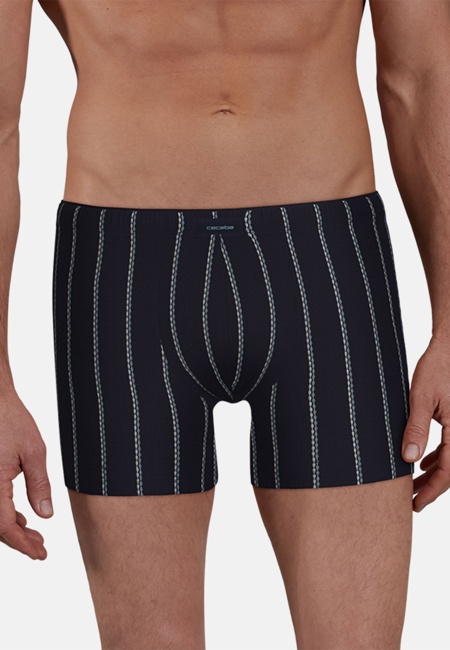 CECEBA Herren Long-Pants blau längsgestreift 2er Pack