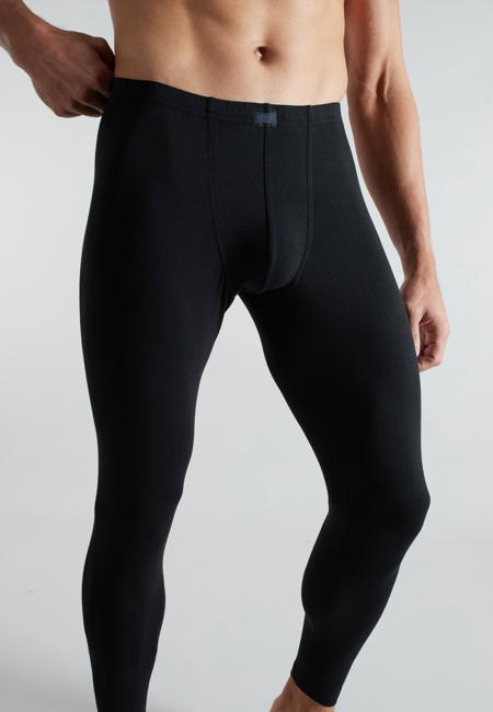 CECEBA Herren lange Unterhose schwarz uni