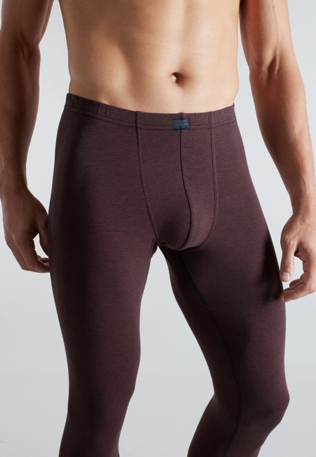 CECEBA Herren lange Unterhose rot quergestreift