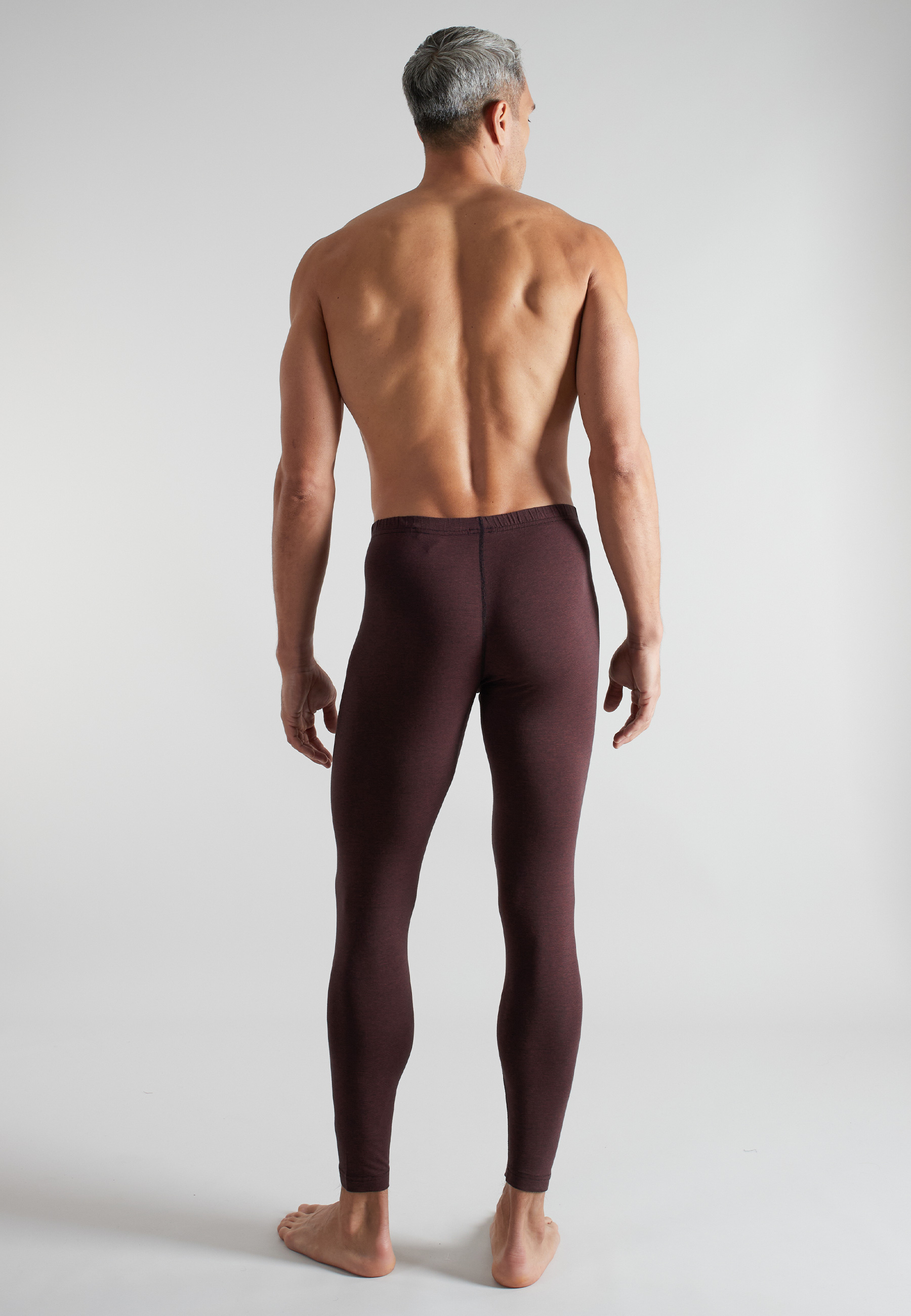 CECEBA Herren lange Unterhose rot quergestreift