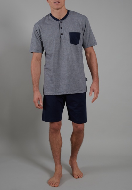 CECEBA Herren Shorty blau quergestreift