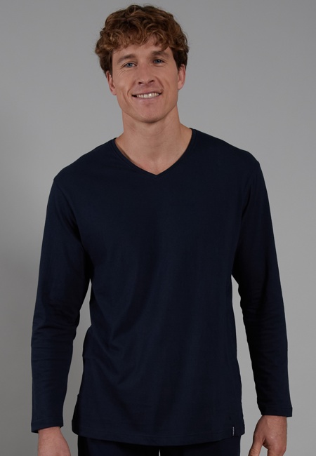 CECEBA Herren Shirt blau uni