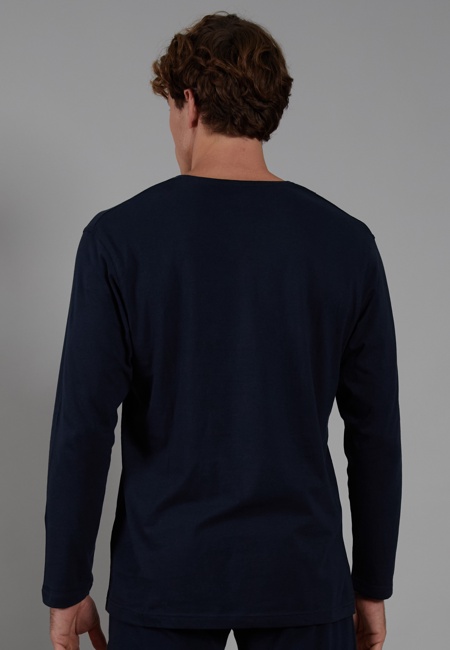 CECEBA Herren Shirt blau uni