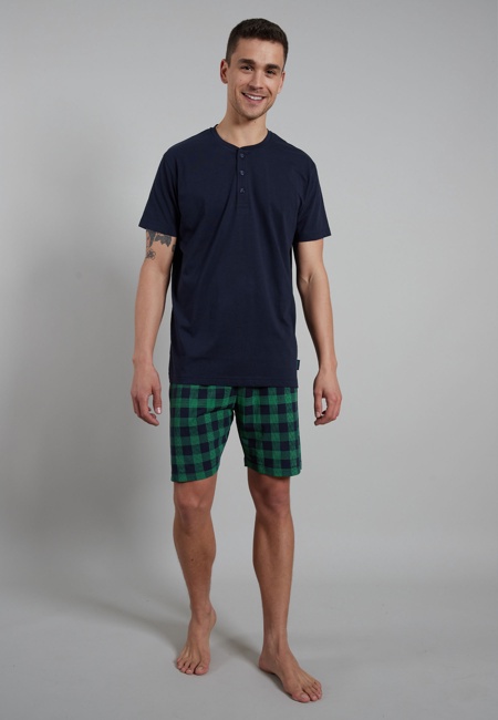 CECEBA Herren Shorty blau uni