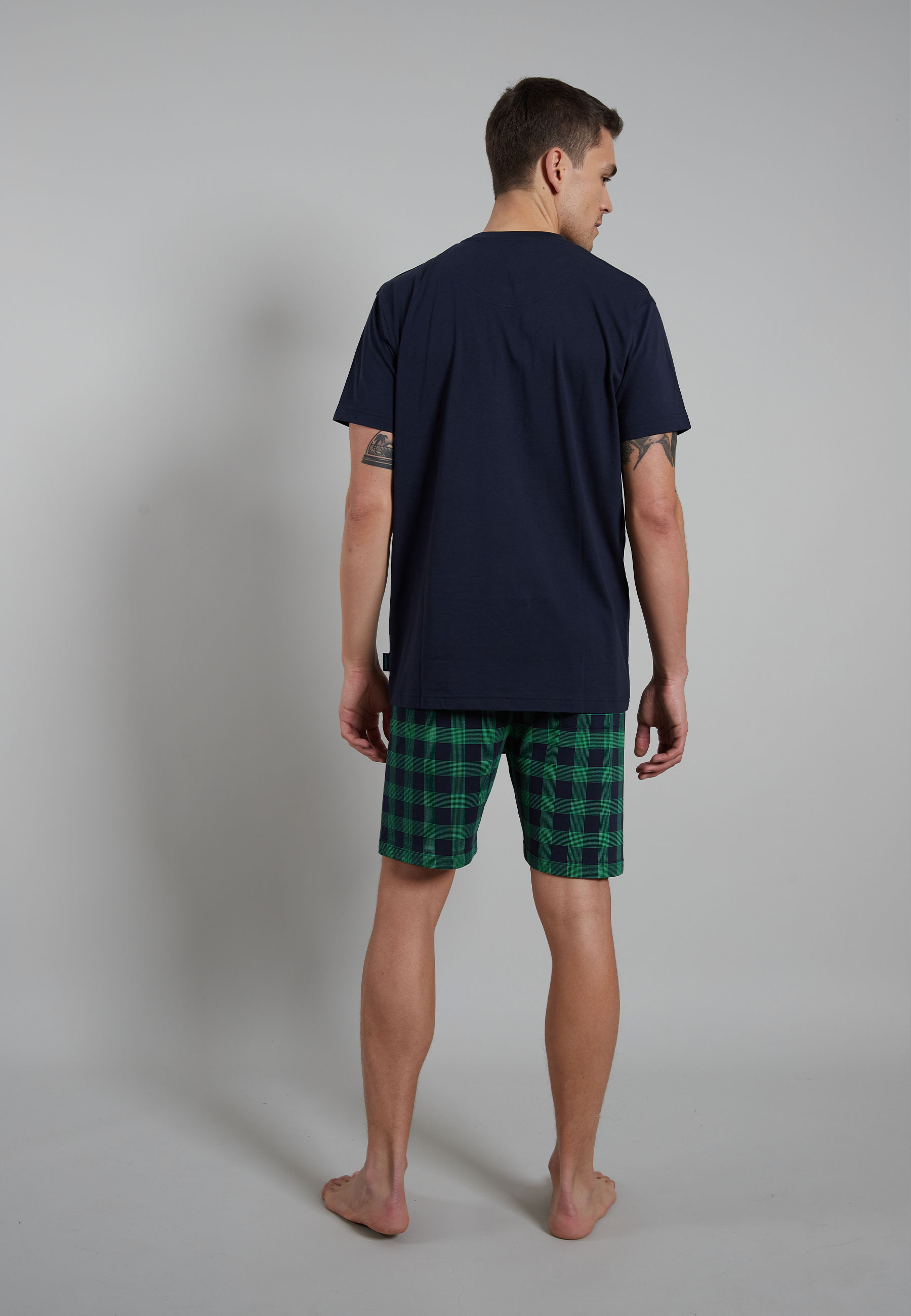 CECEBA Herren Shorty blau uni
