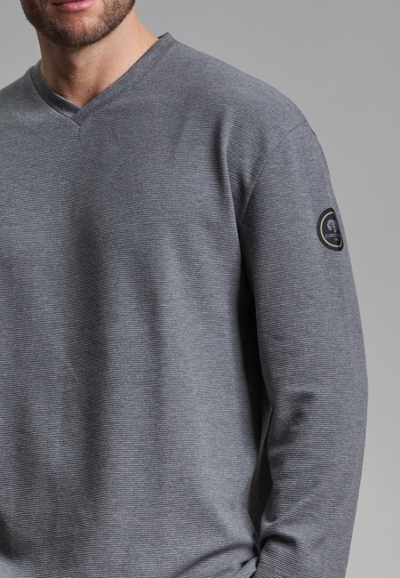 CECEBA Herren Pyjama grau uni