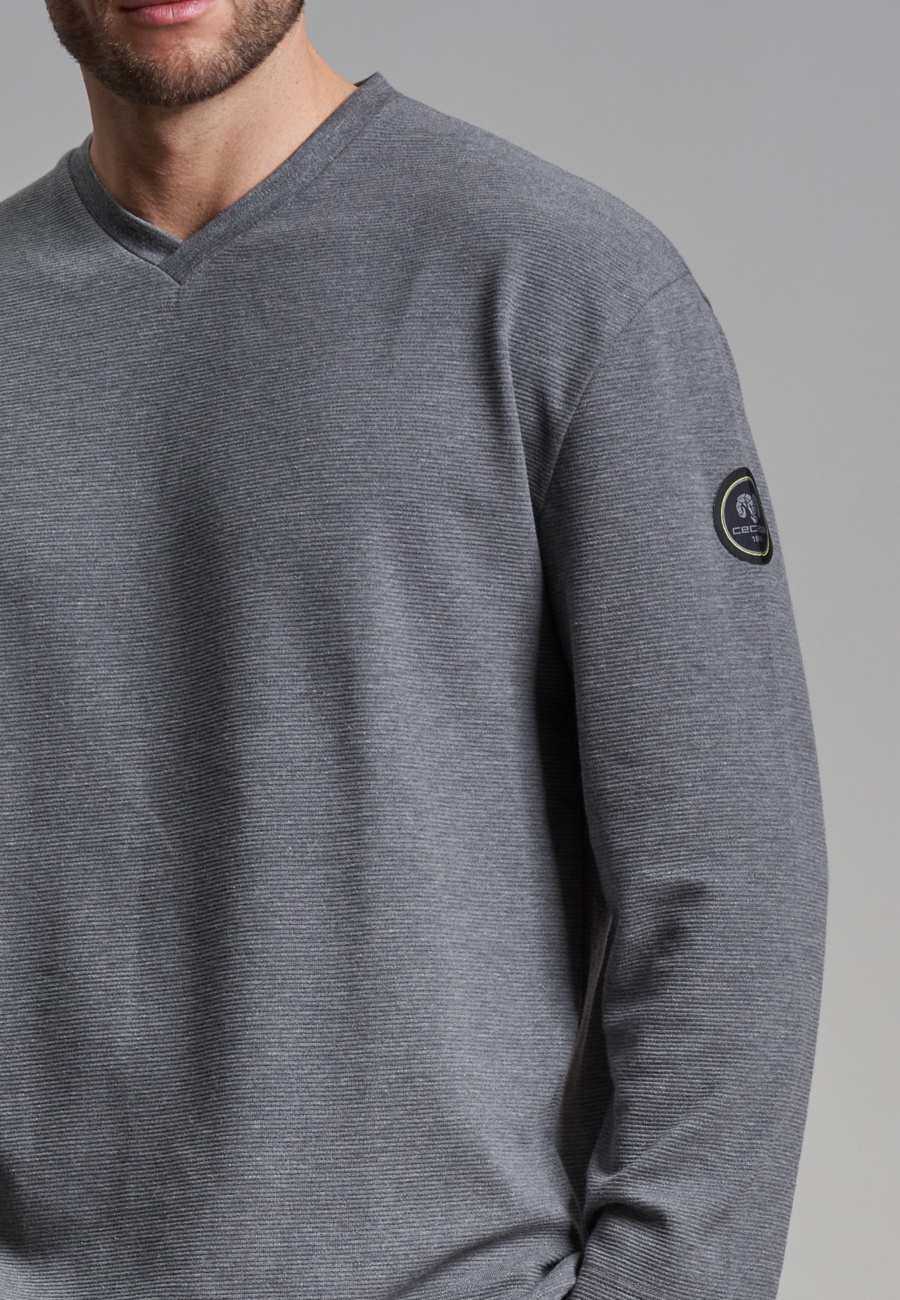 CECEBA Herren Pyjama grau uni