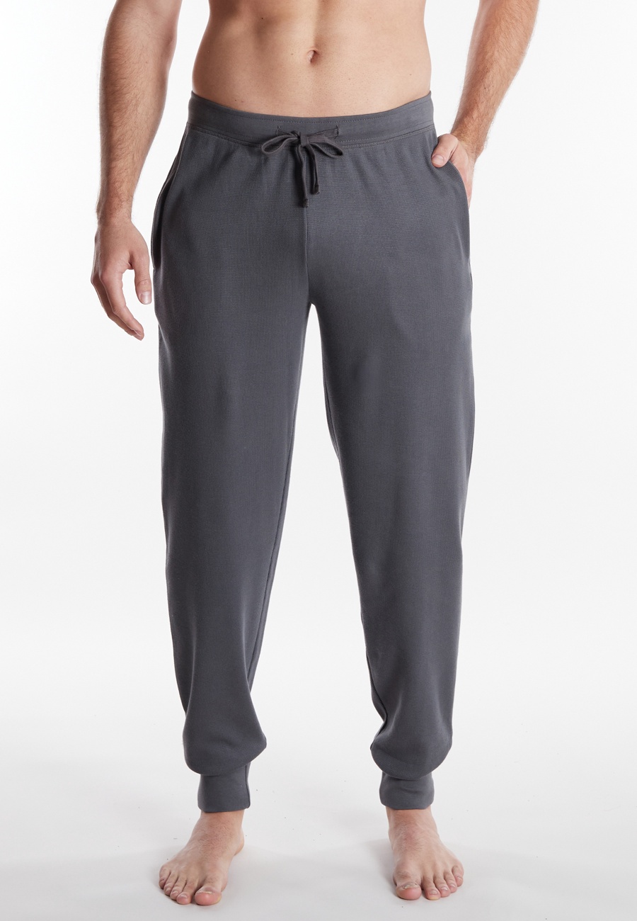 CECEBA Herren Lange-Hose grau uni