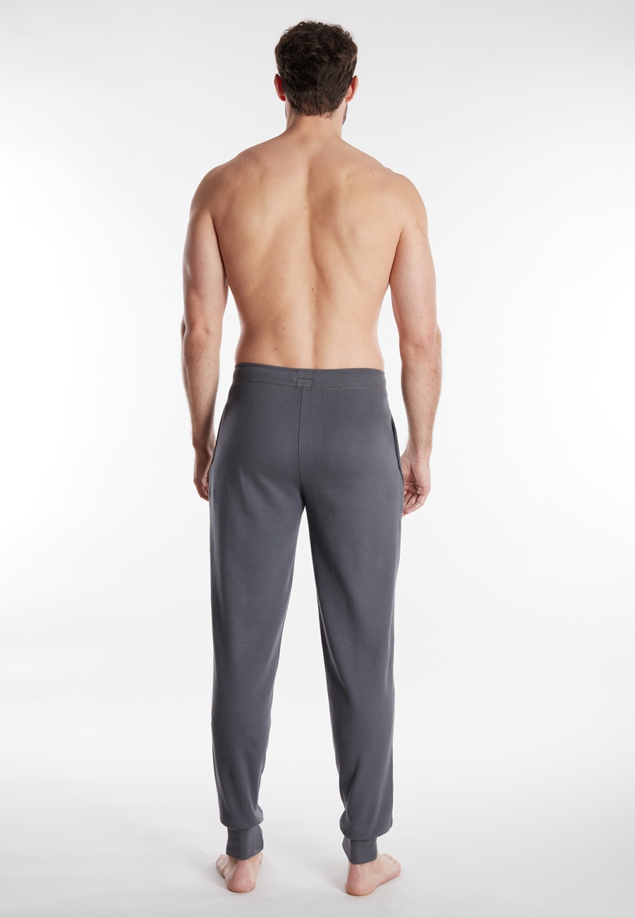 CECEBA Herren Lange-Hose grau uni