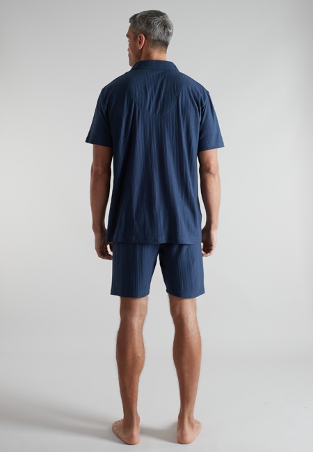 CECEBA Herren Shorty blau uni