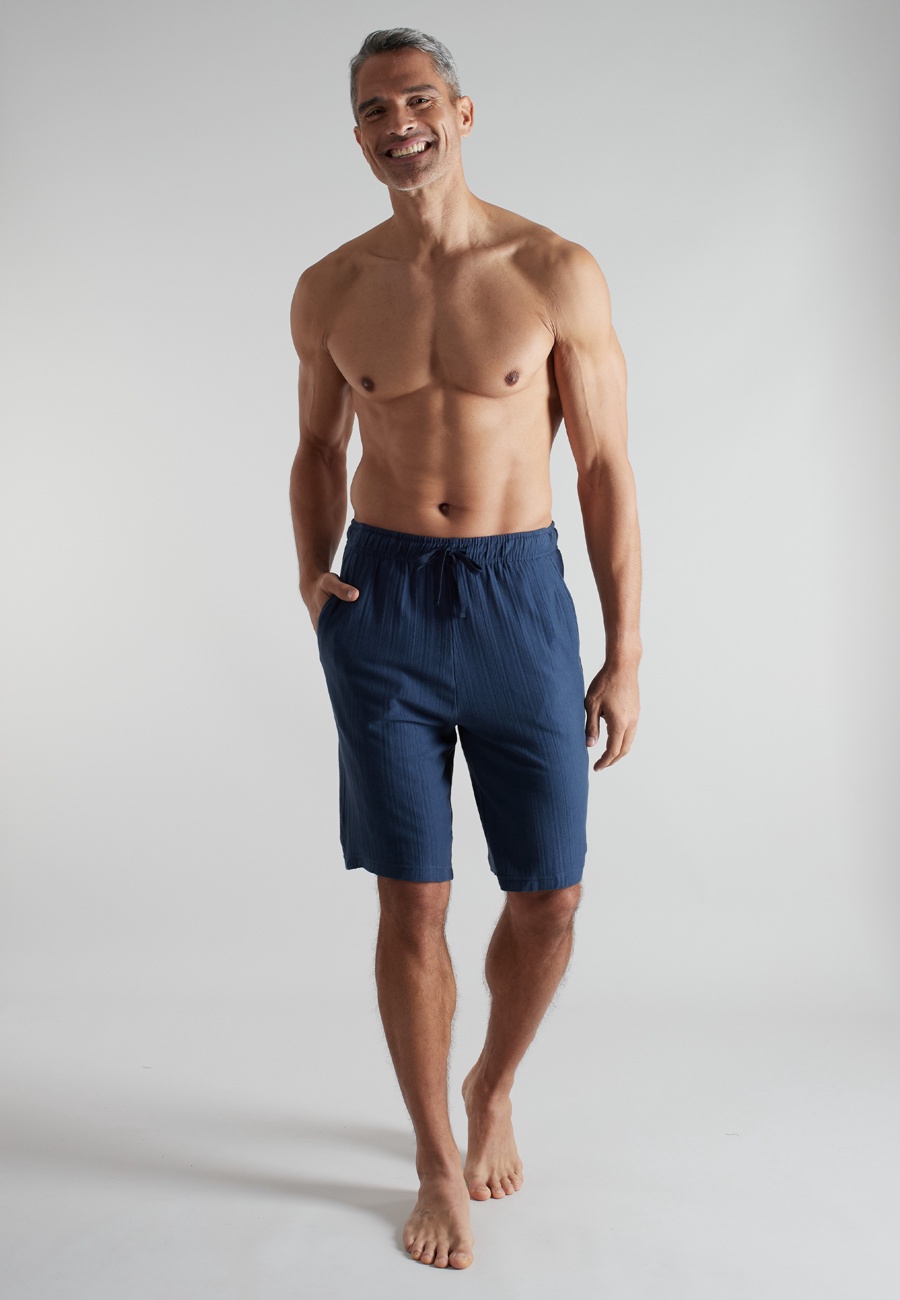 CECEBA Herren Bermuda blau längsgestreift