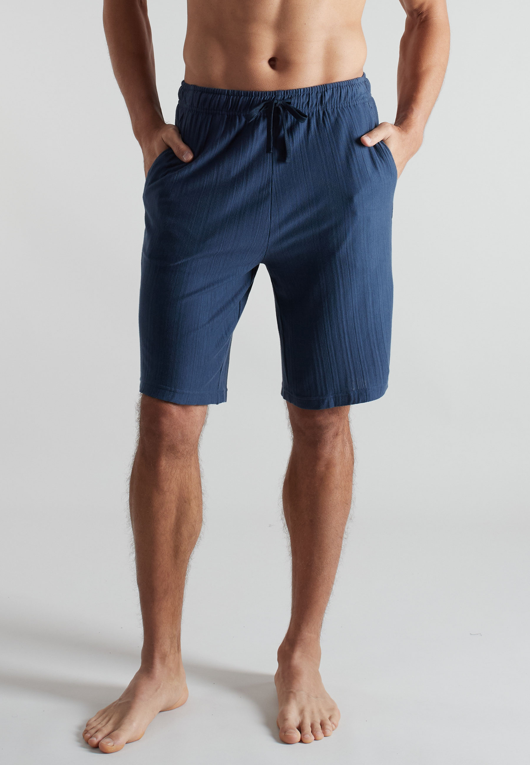 CECEBA Herren Bermuda blau längsgestreift