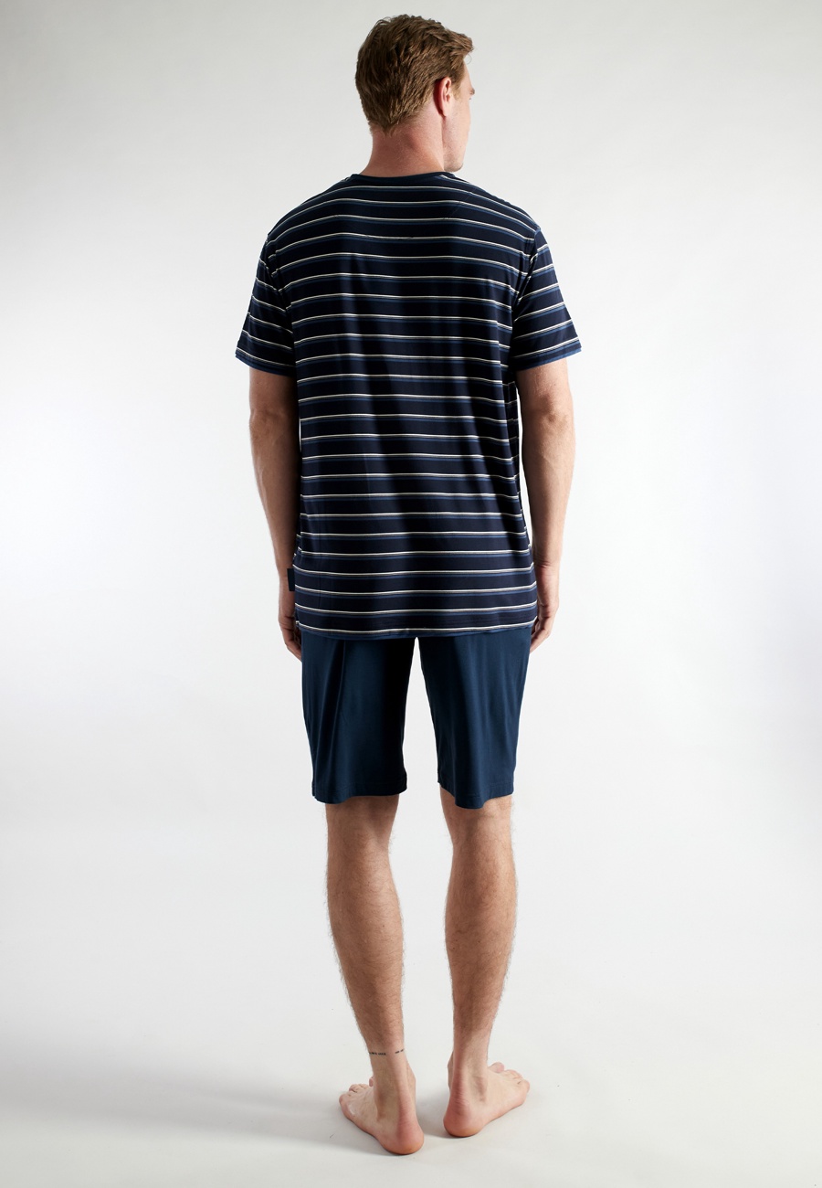 CECEBA Herren Shorty blau quergestreift