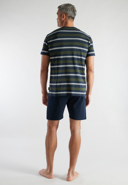 CECEBA Herren Shorty grün quergestreift