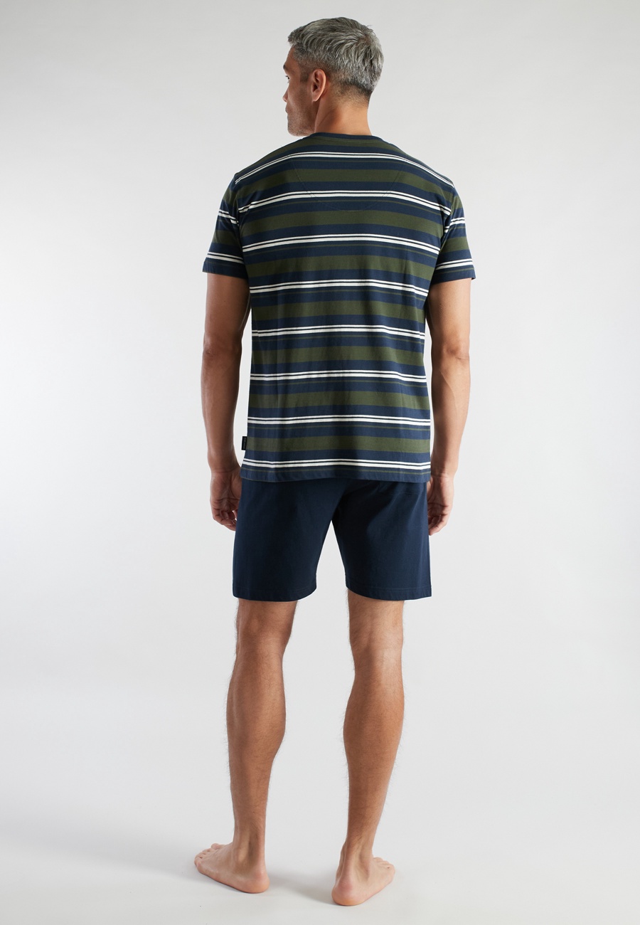 CECEBA Herren Shorty grün quergestreift