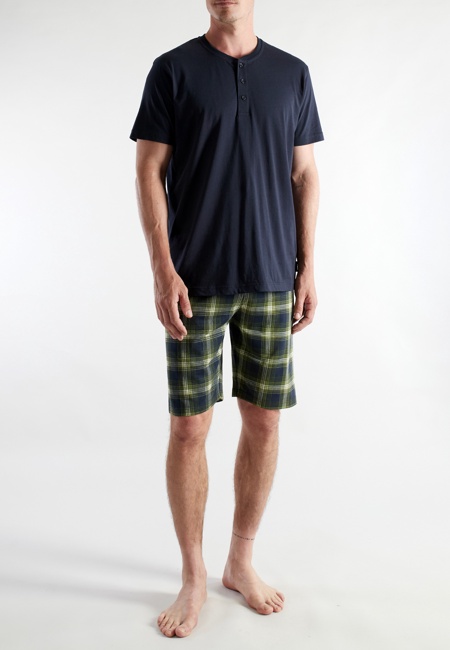 CECEBA Herren Shorty grün kariert