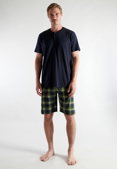 CECEBA Herren Shorty grün kariert