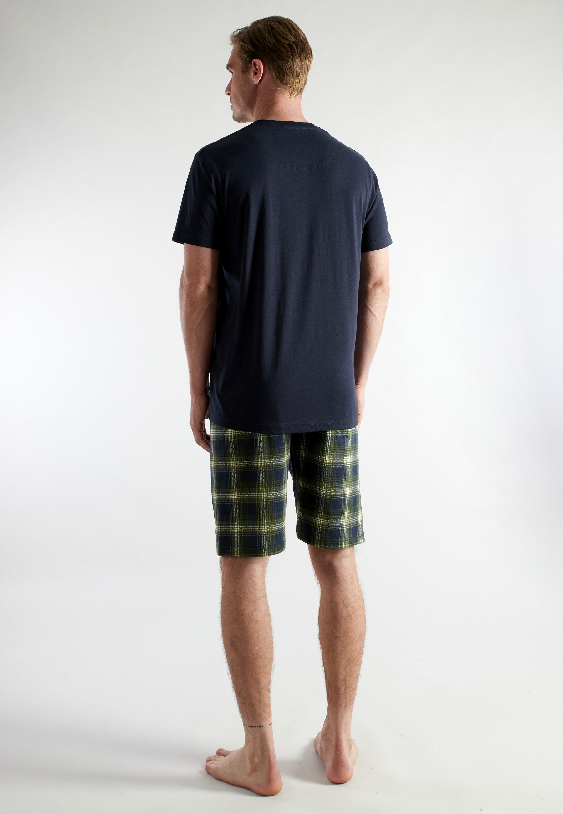 CECEBA Herren Shorty grün kariert