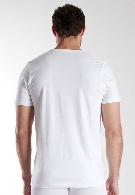BUGATTI Herren T-Shirt weiß uni 2er Pack