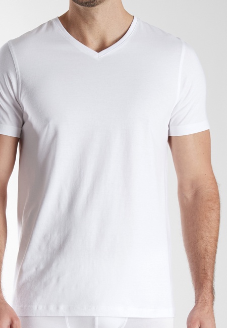 BUGATTI Herren T-Shirt weiß uni 2er Pack
