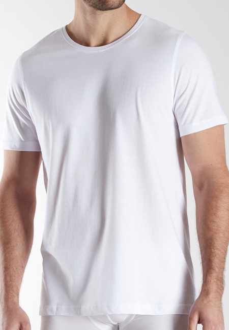 BUGATTI Herren T-Shirt weiß uni 2er Pack