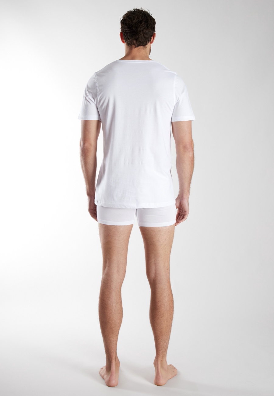 BUGATTI Herren T-Shirt weiß uni 2er Pack