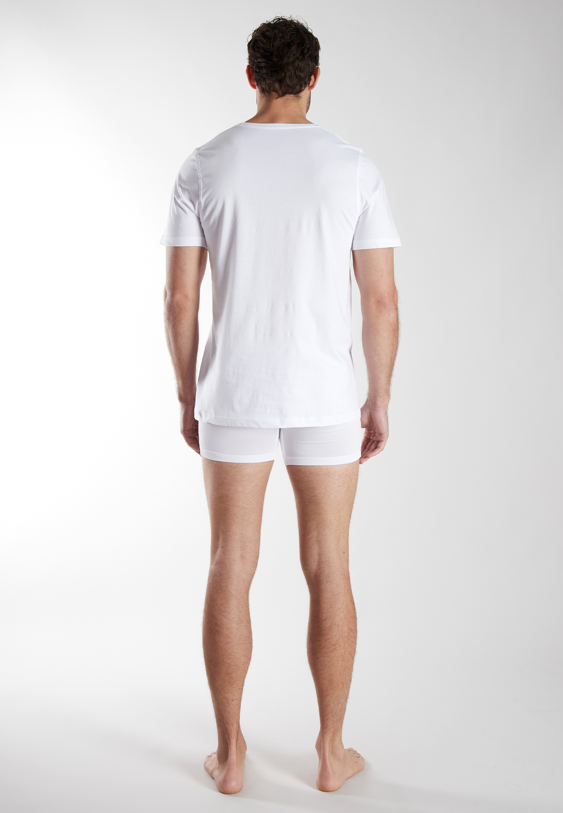 BUGATTI Herren T-Shirt weiß uni 2er Pack