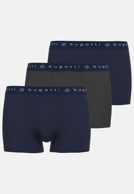 BUGATTI Herren Pants grau uni 3er Pack
