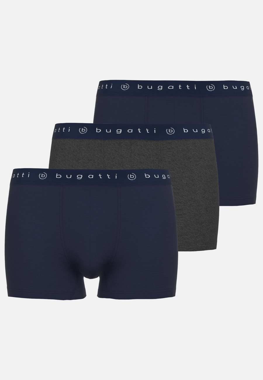 BUGATTI Herren Pants grau uni 3er Pack