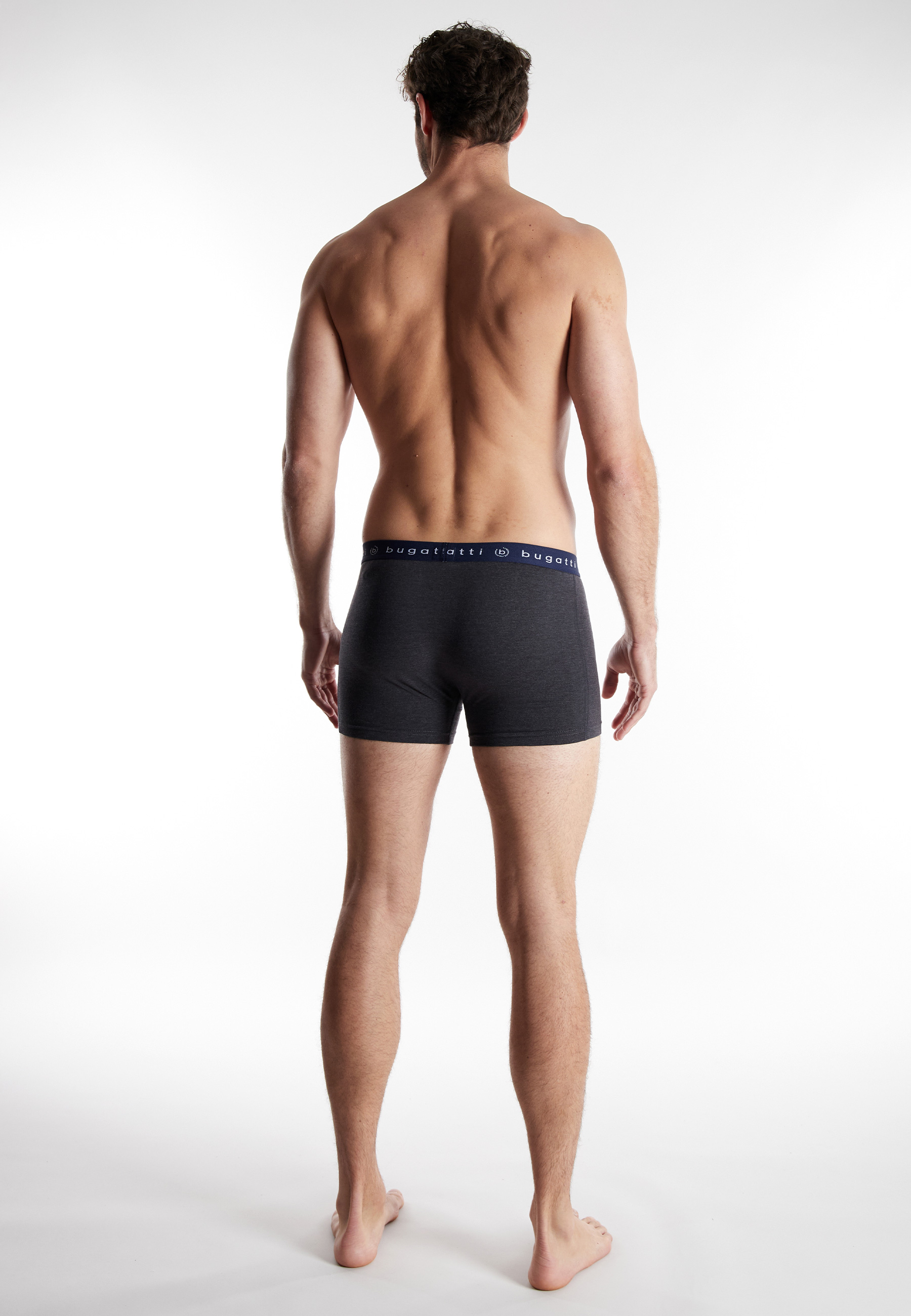 BUGATTI Herren Pants grau uni 3er Pack