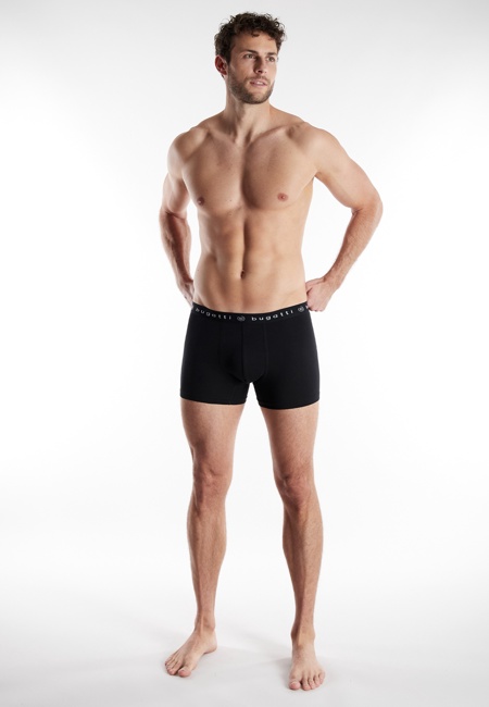BUGATTI Herren Pants schwarz uni 3er Pack