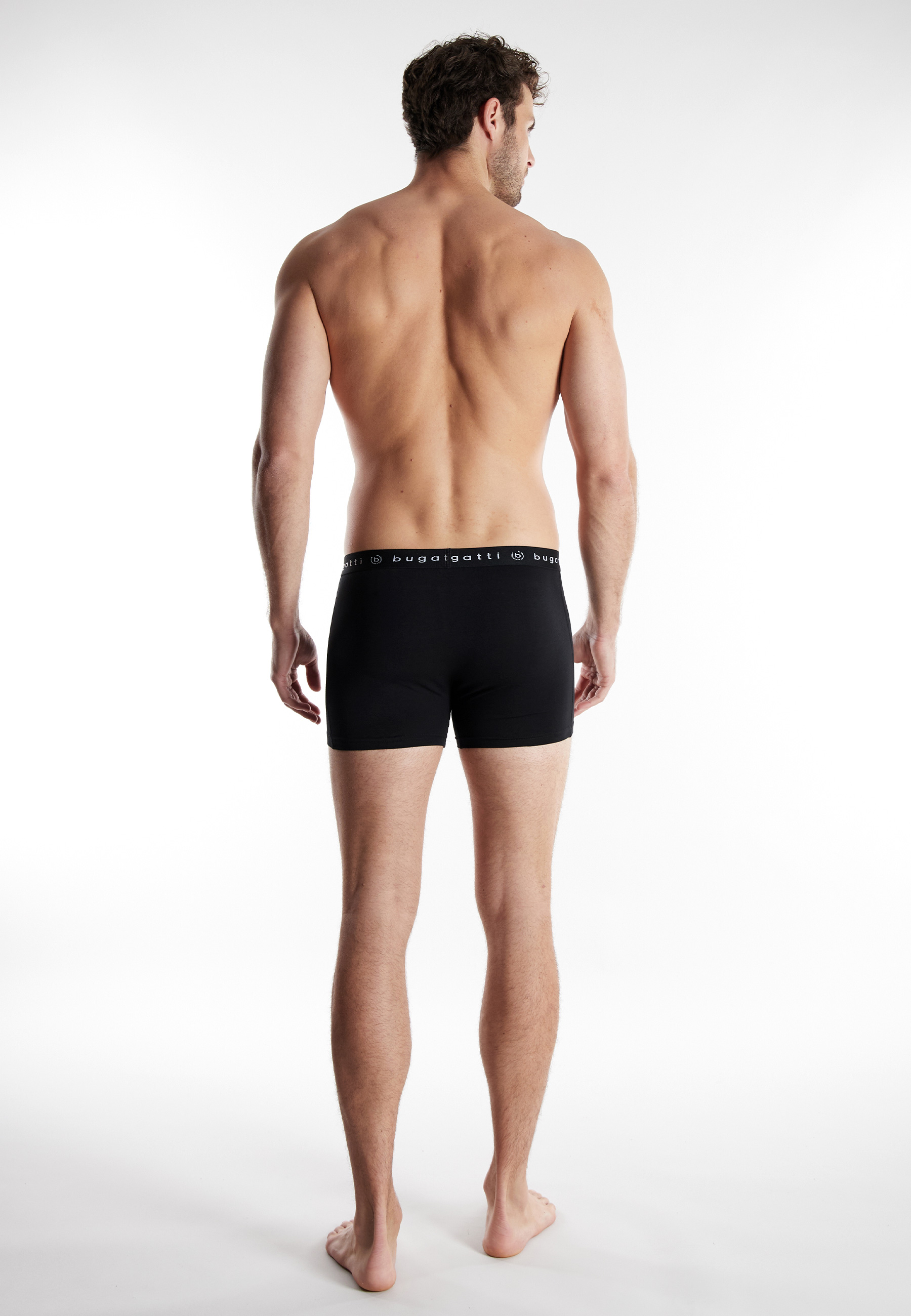 BUGATTI Herren Pants schwarz uni 3er Pack
