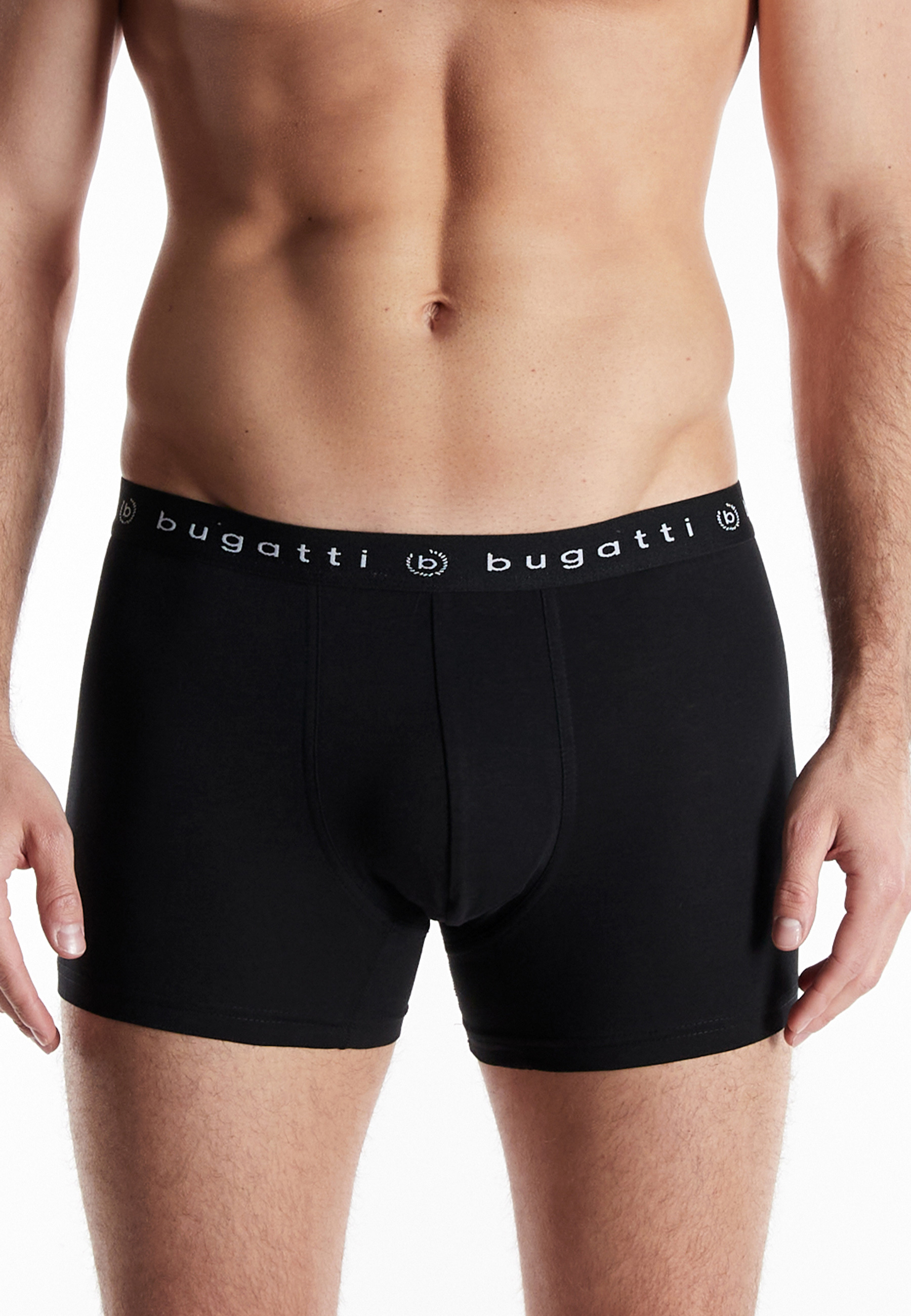 BUGATTI Herren Pants schwarz uni 3er Pack