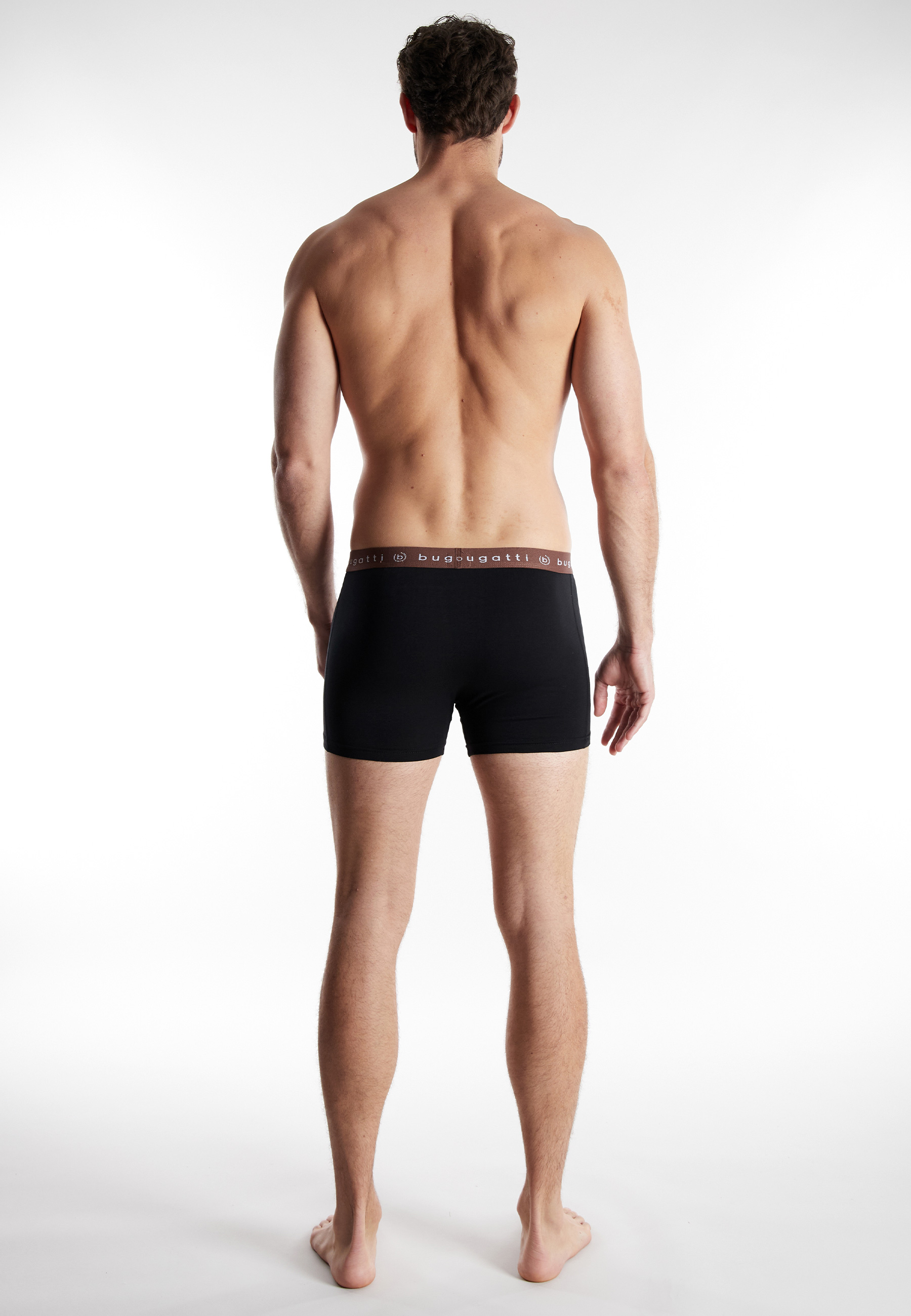 BUGATTI Herren Pants schwarz uni 3er Pack