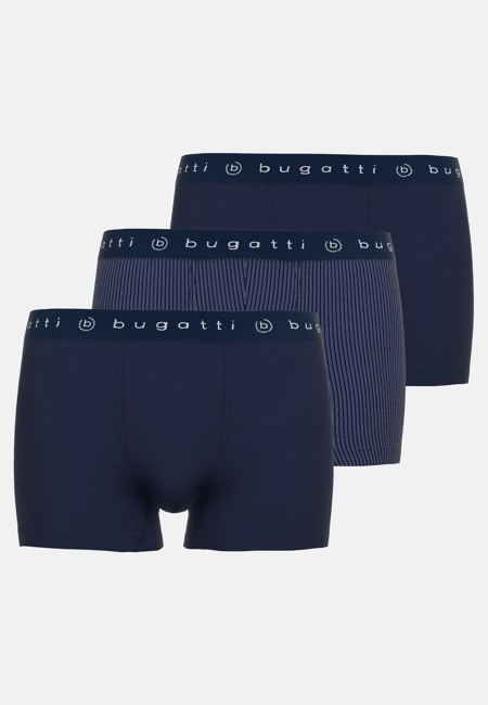 BUGATTI Herren Pants blau bedruckt 3er Pack