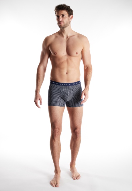 BUGATTI Herren Pants blau bedruckt 3er Pack