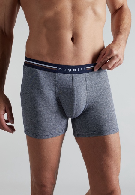 BUGATTI Herren Long-Pants blau bedruckt 2er Pack