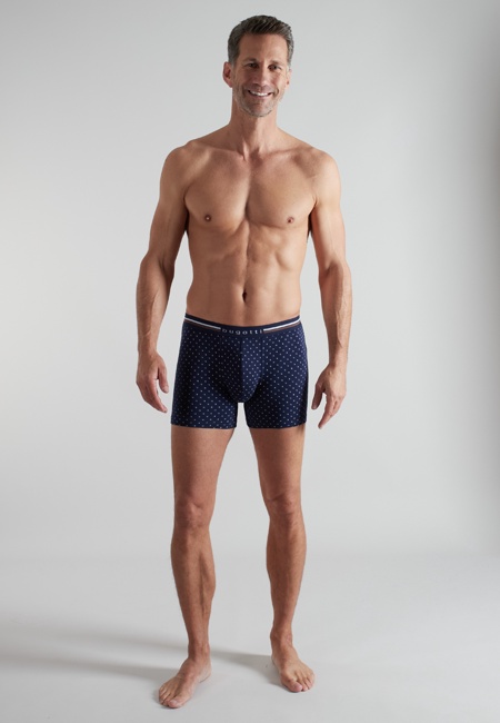 BUGATTI Herren Long-Pants blau bedruckt 2er Pack