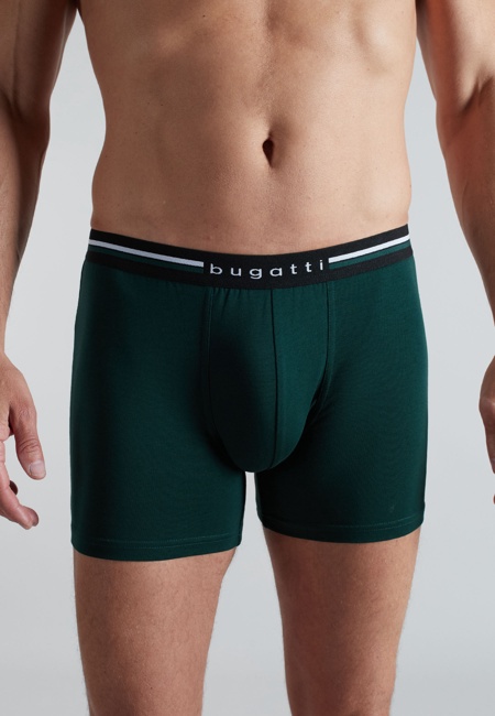 BUGATTI Herren Long-Pants grün uni 2er Pack