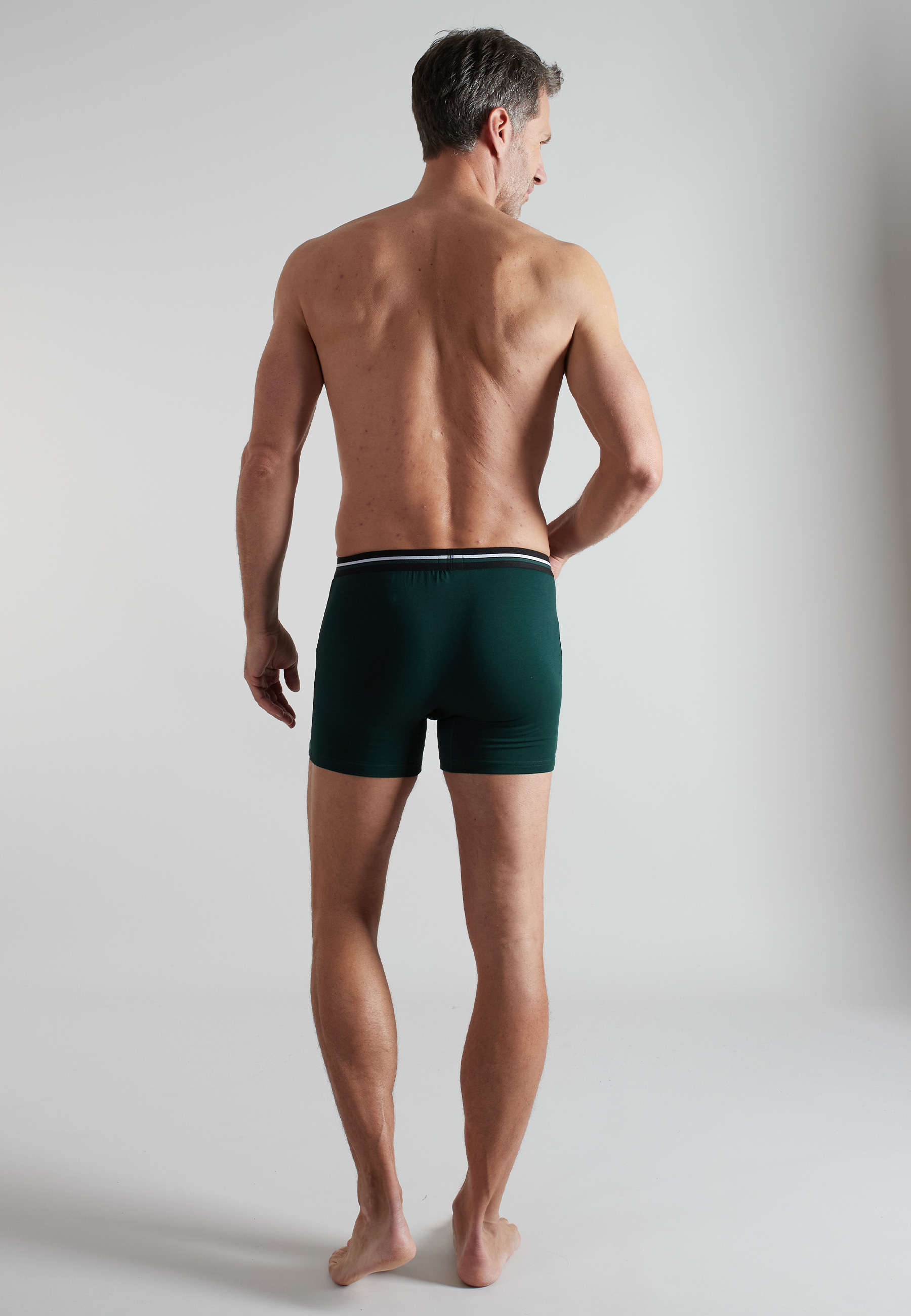 BUGATTI Herren Long-Pants grün uni 2er Pack