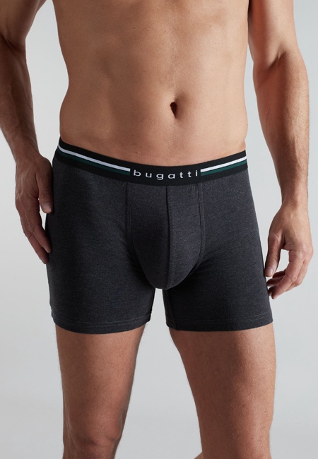 BUGATTI Herren Long-Pants schwarz uni 2er Pack
