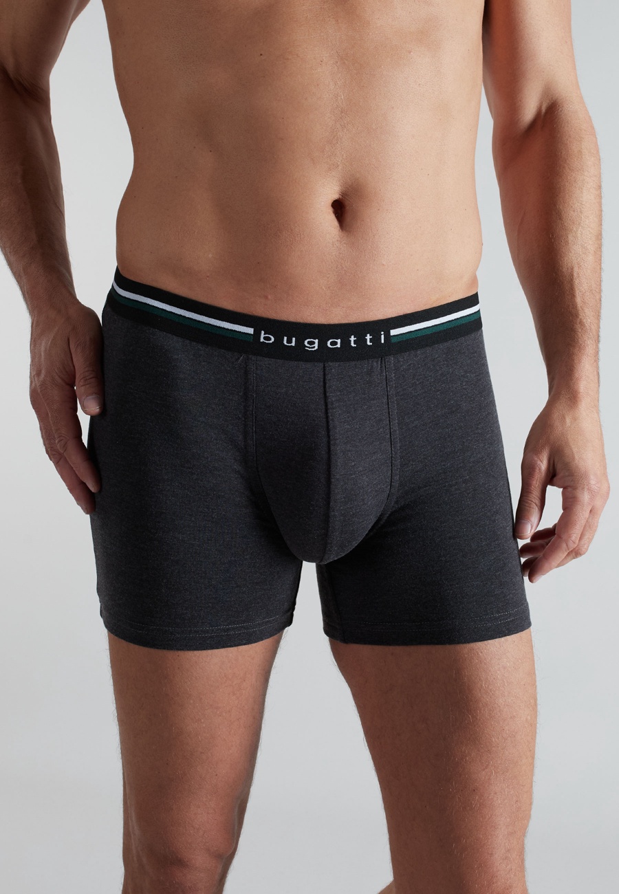 BUGATTI Herren Long-Pants schwarz uni 2er Pack