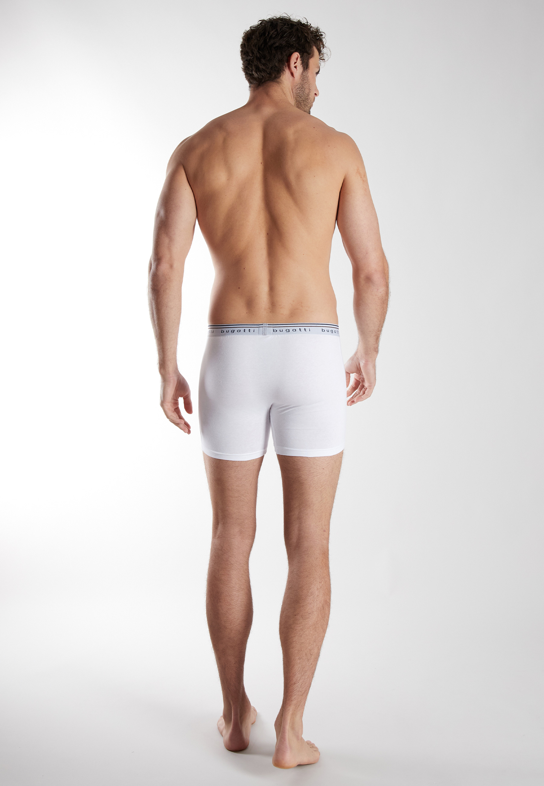 BUGATTI Herren Long-Pants grau uni 3er Pack
